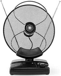 Antena sobna HDTV NEDIS, 0-25 km, Gain 30-36 dB, FM/VHF/UHF,DUB, aktivna