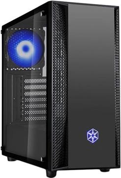 SilverStone FARA B1 RGB Tower ATX Gaming Computer Case, Aggressive intake high Airflow Performance, Full Tempered Glass, black