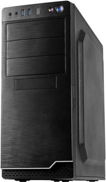 Chassis INTER-TECH IT-5916 Midi Tower, ATX, 2 x USB 3.0, Card reader, PSU 500W, Black