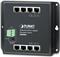 Planet Industrial 8-Ports GbE Wall-mount Managed Switch (-40~75 degrees C)