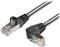 Transmedia Cat6A SFTP Patch Cable, RJ45 plug angled up, 0,5 m