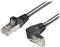Transmedia Cat6A SFTP Patch Cable, RJ45 plug angled up, 0,5 