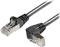 Transmedia Cat6A SFTP Patch Cable, RJ45 plug angled up, 1m