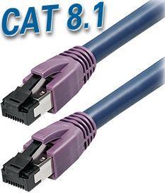 Transmedia Cat 8.1 SFTP Kabel 1m, dark blue