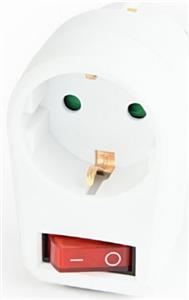 Gembird Switchable plug-in socket, Schuko, white