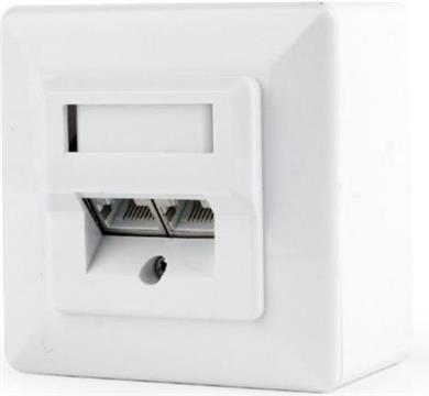 Gembird CAT6 STP 2-port wall mount face plate