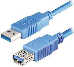 Transmedia USB 3.0 type A plug - USB type A jack 1m