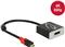 DeLOCK 63312, USB Type-C, DisplayPort, Male / Female, 0.2m, 