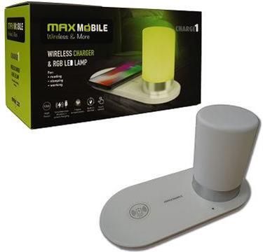 MAXMOBILE BEŽIČNI PUNJAČ/RGB LED SVJETILJKA S2 QC QUICK CHARGE 10W bijeli