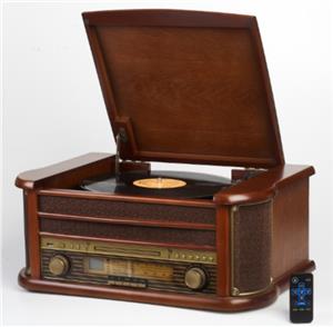 Retro gramofon/radio/CD player/USB player/snemalnik MP3