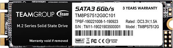 Teamgroup 512GB SSD MS30 M.2 2280 SATA3, TM8PS7512G0C101