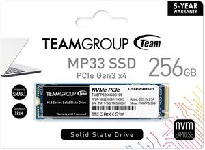 Teamgroup 256GB M.2 NVMe SSD MP33 3D NAND 2280, TM8FP6256G0C101