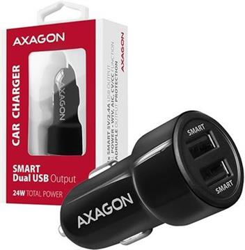 AXAGON PWC-5V5 car charger Smart 5V 2,4A + 2,4A, 24W, crni