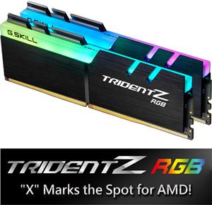 Memorija G.Skill Trident Z RGB (For AMD) F4-3600C18D-16GTZRX, 16 GB, 2 x 8 GB, DDR4, 3600 MHz, 288-pin DIMM 