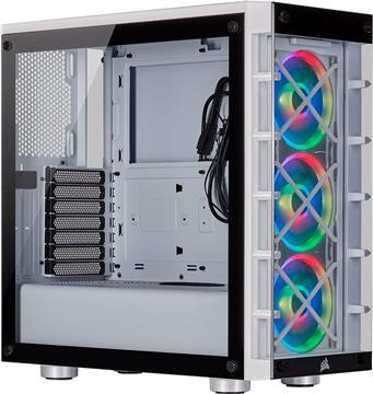 Case Midi Corsair Crystal 465X RGB white TG, CC-9011189-WW