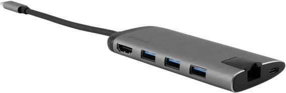 USB Hub Verbatim USB-C 3.1 6-Port portable Grey