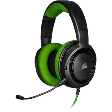 Slušalice CORSAIR HS 35 Gaming, mikrofon, crno/zelene