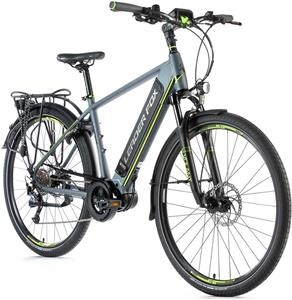 Električni bicikl Leader Fox Denver Gent 2019, 28", trekking, okvir 19,5", sivo-zelena
