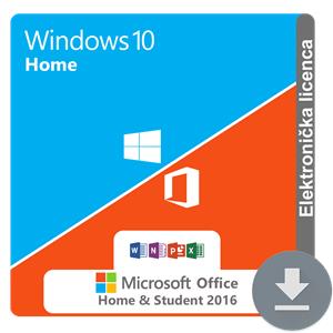 Windows 10 Home + MS Office 2016 Home and Student ESD kombo