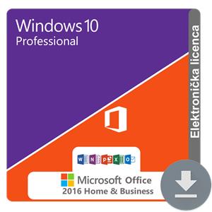 Windows 10 Professional + MS Office 2016 Home and Business ESD kombo