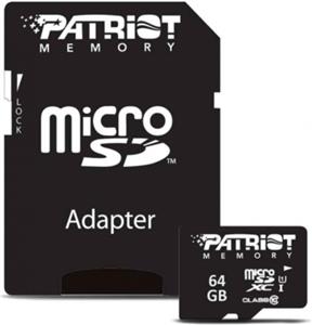 Patriot 64GB Micro SDXC class10 UHS-I memory card + SD adapter
