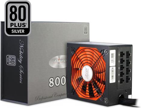 PSU CobaNitrox Nobility CN800 NS 85+ 800W, kabelmanagement, active PFC, fan 135mm, 80+ silver