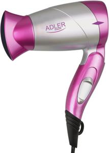 Adler folding hair dryer 1300 W pink