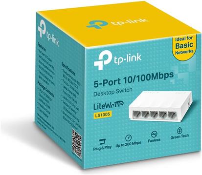 TP-Link network switch LiteWave 5 port LS1005 10 / 100Mbps