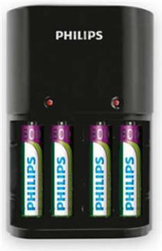 PHILIPS MULTILIFE BATTERY CHARGER + 4X AAA BATTERIES