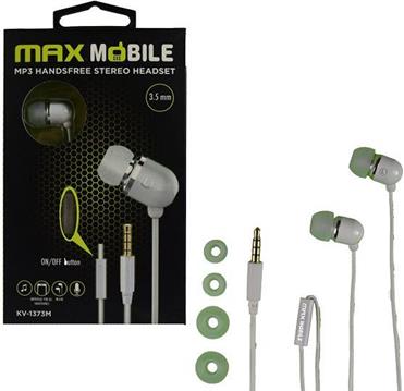 MAXMOBILE SLUŠALICE HANDSFREE KV-1373 bijela, 3.5mm