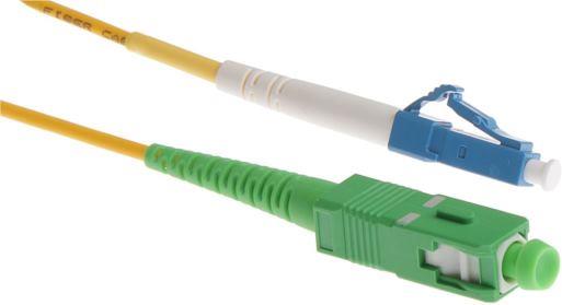 NFO Patch cord, LC UPC-SC APC, Singlemode 9 125, G.652D, Simplex, 1m