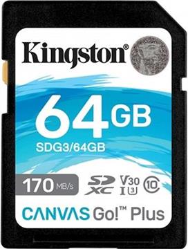 Kingston Canvas Go! Plus SD, R170MB/W70MB, 64GB