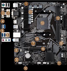 Matična ploča Gigabyte B550M S2H - 1.0 - Motherboard - micro ATX - Socket AM4 - AMD B550