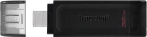 Memorija USB 3.2 Type-C FLASH DRIVE, 32 GB, KINGSTON DT70/32GB, crni