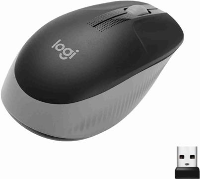 Miš LOGITECH M190, optički, bežični, 1000dpi, crno-sivi