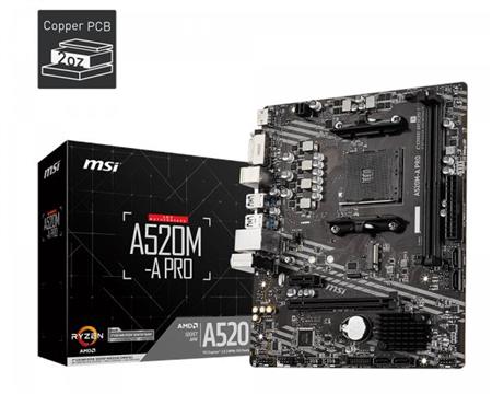 Matična ploča MSI A520M-A PRO - micro ATX - Socket AM4 - AMD A520