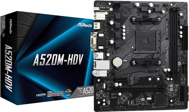 Matična ploča ASRock A520M-HDV - micro ATX - Socket AM4 - AMD A520