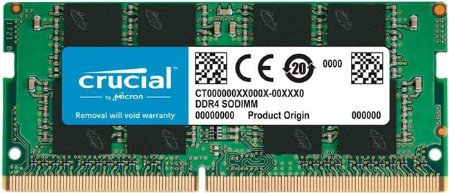 Crucial 16GB DDR4-3200 SODIMM PC4-25600 CL22, 1.2V, CT16G4SFRA32A