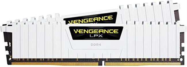 Memorija PC-25600, 16 GB, CORSAIR CMK16GX4M2B3200C16W Vengeance LPX White, DDR4 3200Mhz, 2x8GB kit