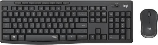 Tipkovnica + miš LOGITECH MK295 Silent Wireless Combo, bežična, crna, USB