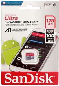 SANDISK MEMORIJSKA KARTICA MicroSDHC ULTRA 100MB/s 128GB CL10