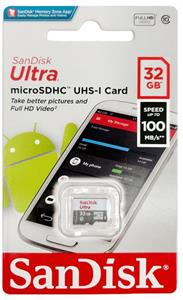 SANDISK MEMORIJSKA KARTICA MicroSDHC ULTRA 100MB/s 32GB C10 TF