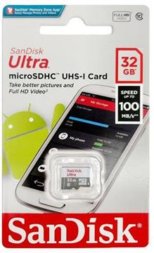 SANDISK MEMORIJSKA KARTICA MicroSDHC ULTRA 100MB/s 32GB C10 TF