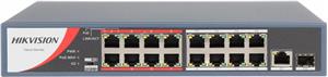 HikVision 16-Port 100Mbps RJ45 PoE (130W) 1x GbE RJ45 1x 1G SFP RM Unamanged Switch