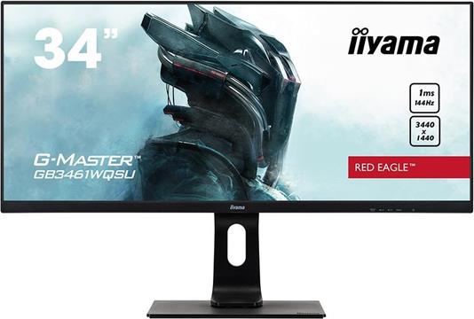 iiyama 34" UW Pro-Gaming, G-Master Red Eagle, 144Hz, IPS panel, 3440x1440 (21:9), Height Adjust. (13cm), 1ms (MPRT), 350cdm2 HDR, FreeSync, Speakers, 2xHDMI, 2xDisplayPort, USB-HUB (2x3.0), PBP, PIP, 