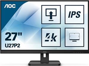 Monitor 68,4cm/27'' (3840x2160) AOC U27P2 16:9 4ms USB HDMI DisplayPort Pivot Speaker 4K UHD Black