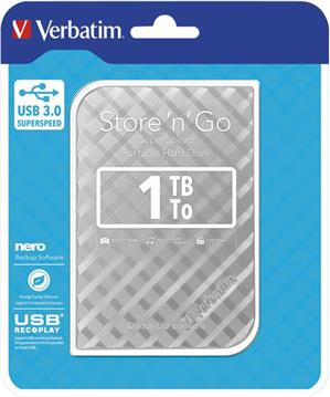 Tvrdi disk vanjski 1000 GB, VERBATIM Store 'n' Go Gen2, 2.5", USB 3.0, srebrna