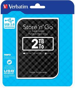 Tvrdi disk vanjski 2000 GB, VERBATIM Store 'n' Go Gen2, 2.5", USB 3.0, crni