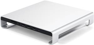 Satechi Aluminum Monitor Stand Hub for iMac - Silver