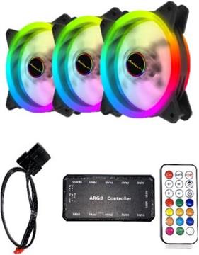 NaviaTec RGB PC Case Dual Ring Fan 3x Controller BUNDLE